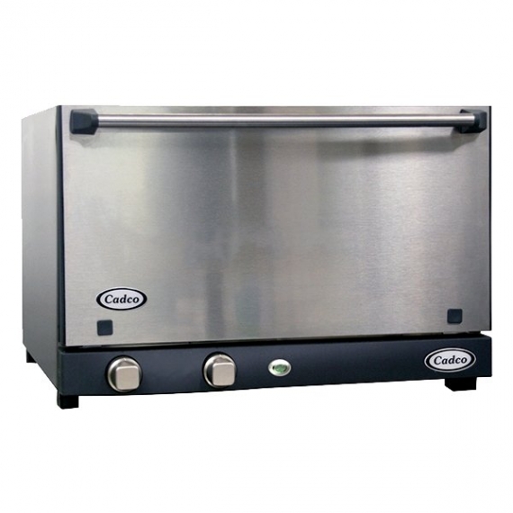 Cadco OV-013SS Single-Deck Electric Convection Oven w/ Manual Controls, Half Size, 3 Shelves