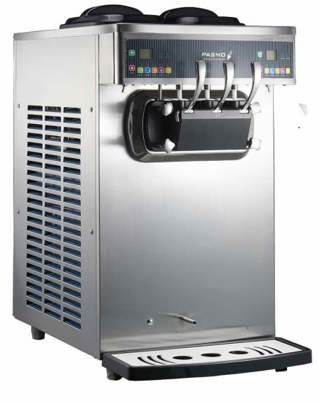Pasmo S121A2 Countertop Two Flavor Soft Serve Machine w/ (2) 12.6-Qt. Hoppers, Air-Cooled
