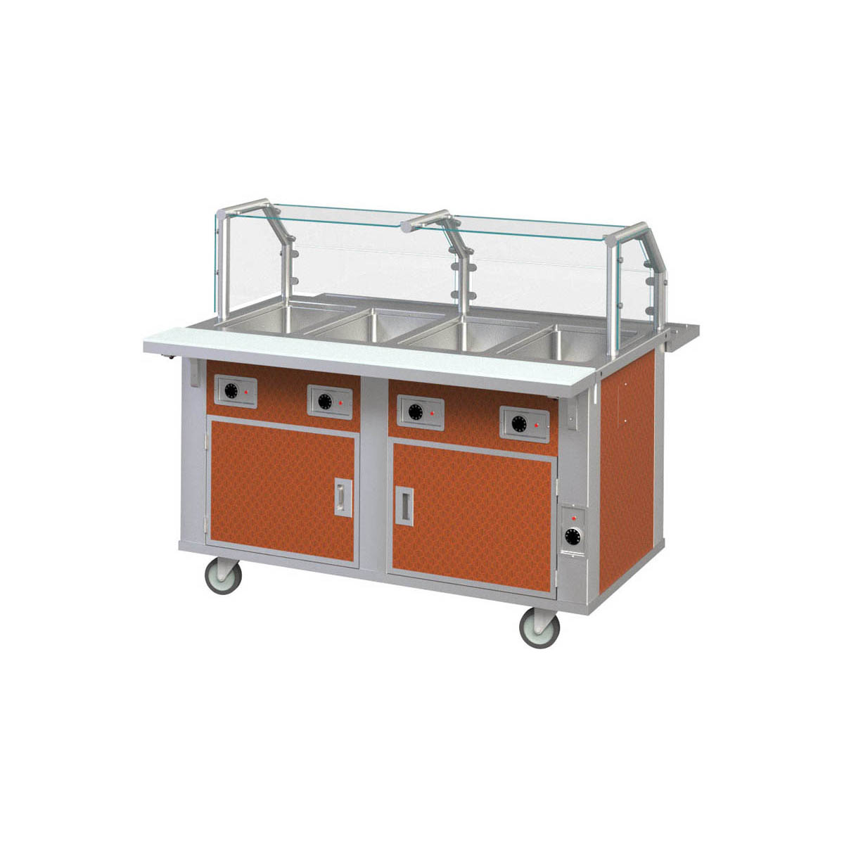 Piper Products 4-HF Electric Hot Food Serving Counter