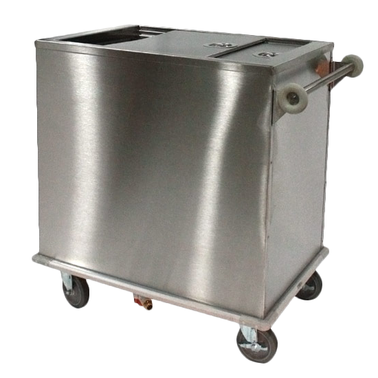 Piper Products ICE-1 Insulated Stainless Steel Mobile Ice Bin w/ 125-Lb. Capacity, 15