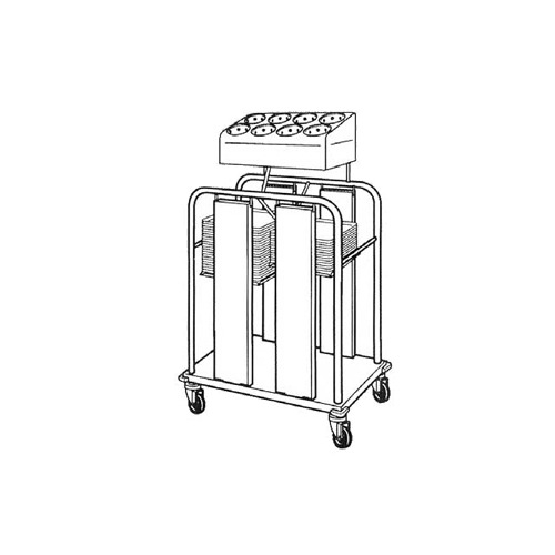 Piper Products PTS/1216MO2 Flatware & Tray Cart