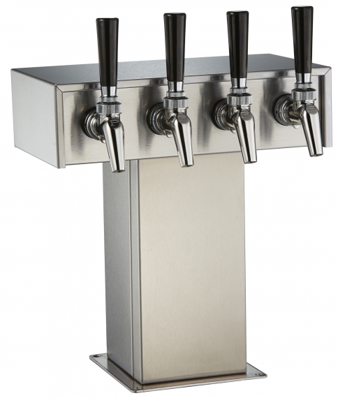 Perlick 3780-4B Stainless Steel Draft Beer Dispensing Tower w/ 4 Faucets