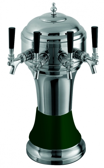 Perlick 4056GR5BPC Roma Draft Beer Dispensing Tower, 5 Faucets