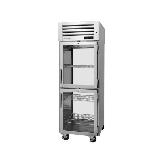 Turbo Air PRO-26-2H-G-PT One Section Pass-Thru Heated Cabinet with Half-Size Swing Glass Door