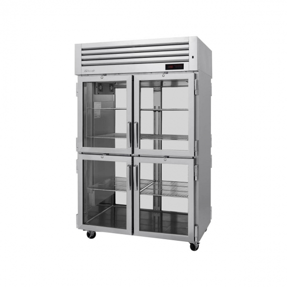 Turbo Air PRO-50-4H-G-PT Two Section Pass-Thru Heated Cabinet with Glass Door