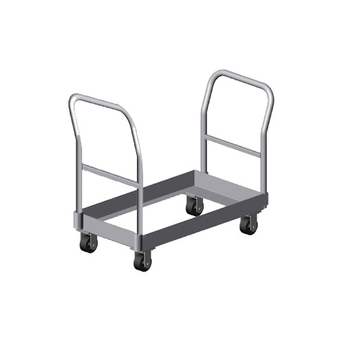 Prairie View CHILL2-HAND2 Double Chill Tray Dolly with Double Handle, Heavy Duty Aluminum 