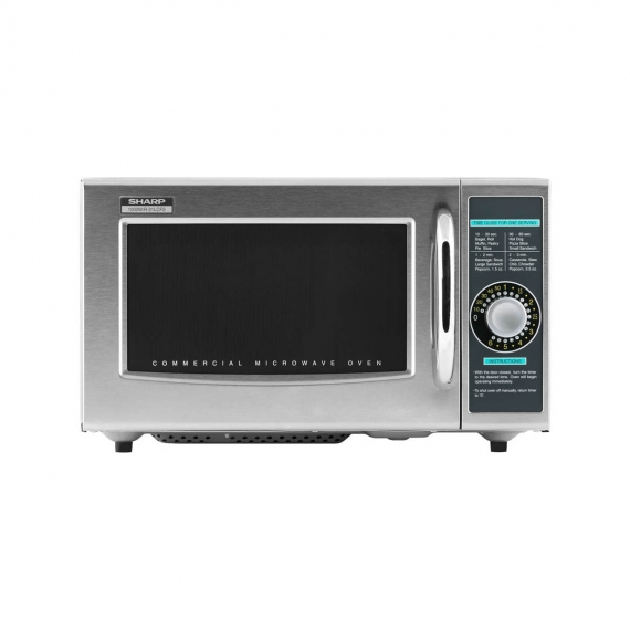 Sharp R-21LCFS 1000W Medium Duty Commercial Microwave Oven,Stainless Steel Door