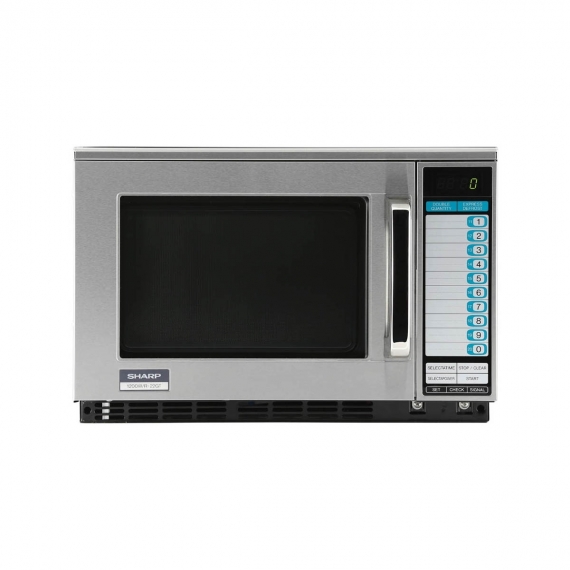 Sharp R-22GTF 1200W Heavy Duty Commercial Microwave Oven,Stainless Steel Door