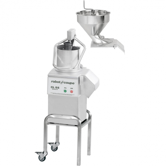 Robot Coupe CL55E2FEEDHEADS NODISC Continuous Feed Food Processor, 120V, 2-1/2 Hp 