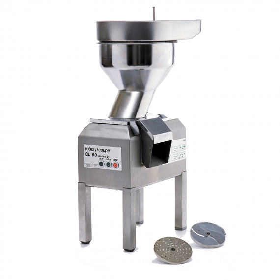 Robot Coupe CL60B Bulk E-Series Floor Model Continuous Feed Food Processor with 2 Discs 2-Speed 3hp 208-240v/60/3ph