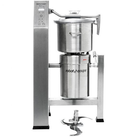 Robot Coupe R23T Floor Model Vertical Cutter Food Processor, 24 qt Bowl, IP65 Control Panel and Digital Timer, 2-Speed 6 hp  208 - 240V/60/3ph