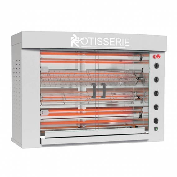 Rotisol USA FB1400-4G-SS Rotisserie Gas Oven w/ 4 Spits, Countertop, Infrared, 24-Chicken