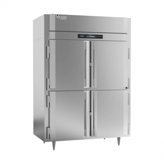 Victory RS-2D-S1-EW-PT-HD-HC Two Section Wide Pass-Thru Refrigerator w/ 8 Solid Swing Half Doors, Stainless Steel, 53 cu. ft.