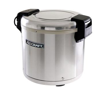 Adcraft RW-E50 50-Cup Electric Rice Warmer w/ Non-Stick Inner Pot, Plastic Oversized Spatula