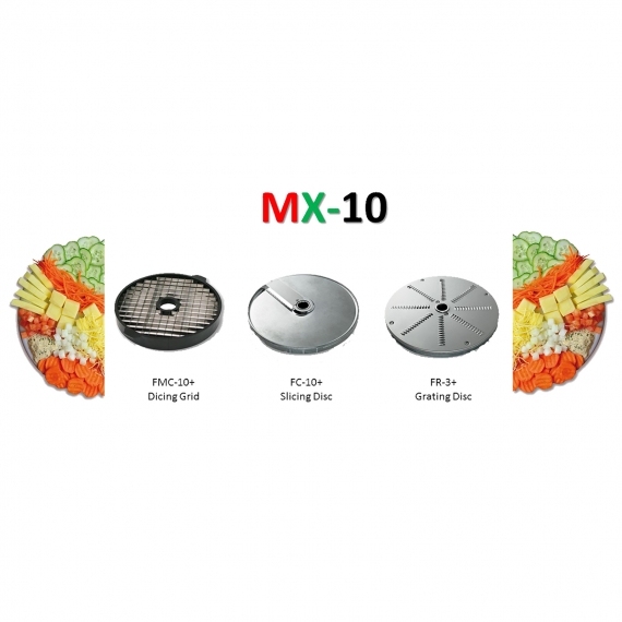 Sammic MX10 (9500110) Disc Package w/ Grid, Slicing Disc, Curved Slicer