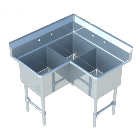 Sapphire Manufacturing SMCS2020-3 Compartment Corner Sink