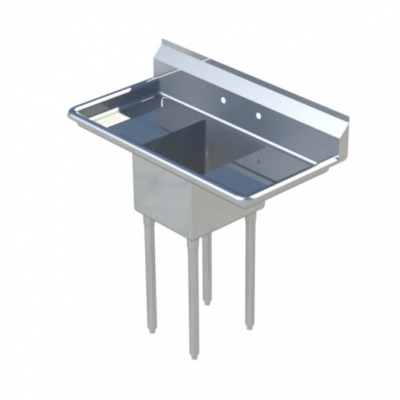 Sapphire Manufacturing SMS-1416D One Compartment Sink w/ Left/Right Drainboards, 14