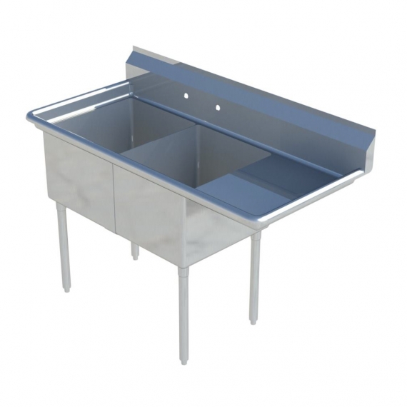 Sapphire Manufacturing SMS-2-2424R (2) Two Compartment Sink