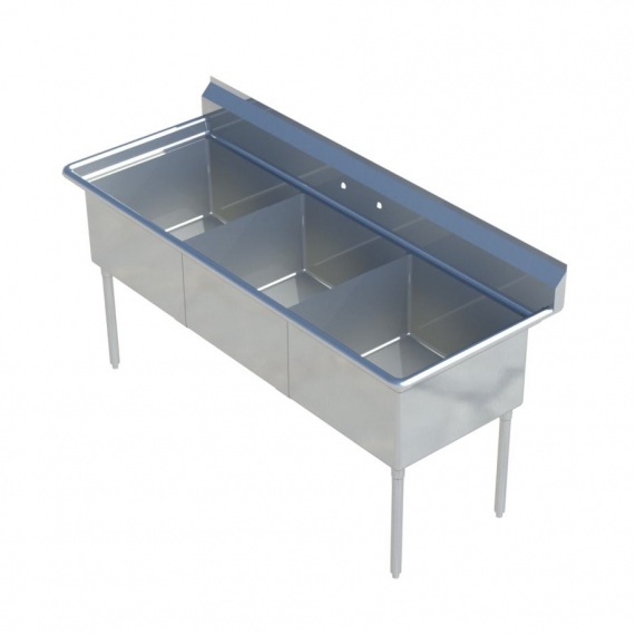 Sapphire Manufacturing SMS1620-3 (3) Three Compartment Sink