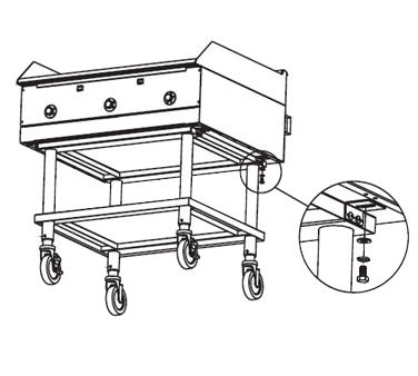 Southbend HDCS-36 Countertop Cooking Equipment Stand w/ Open Base with Undershelf, Legs