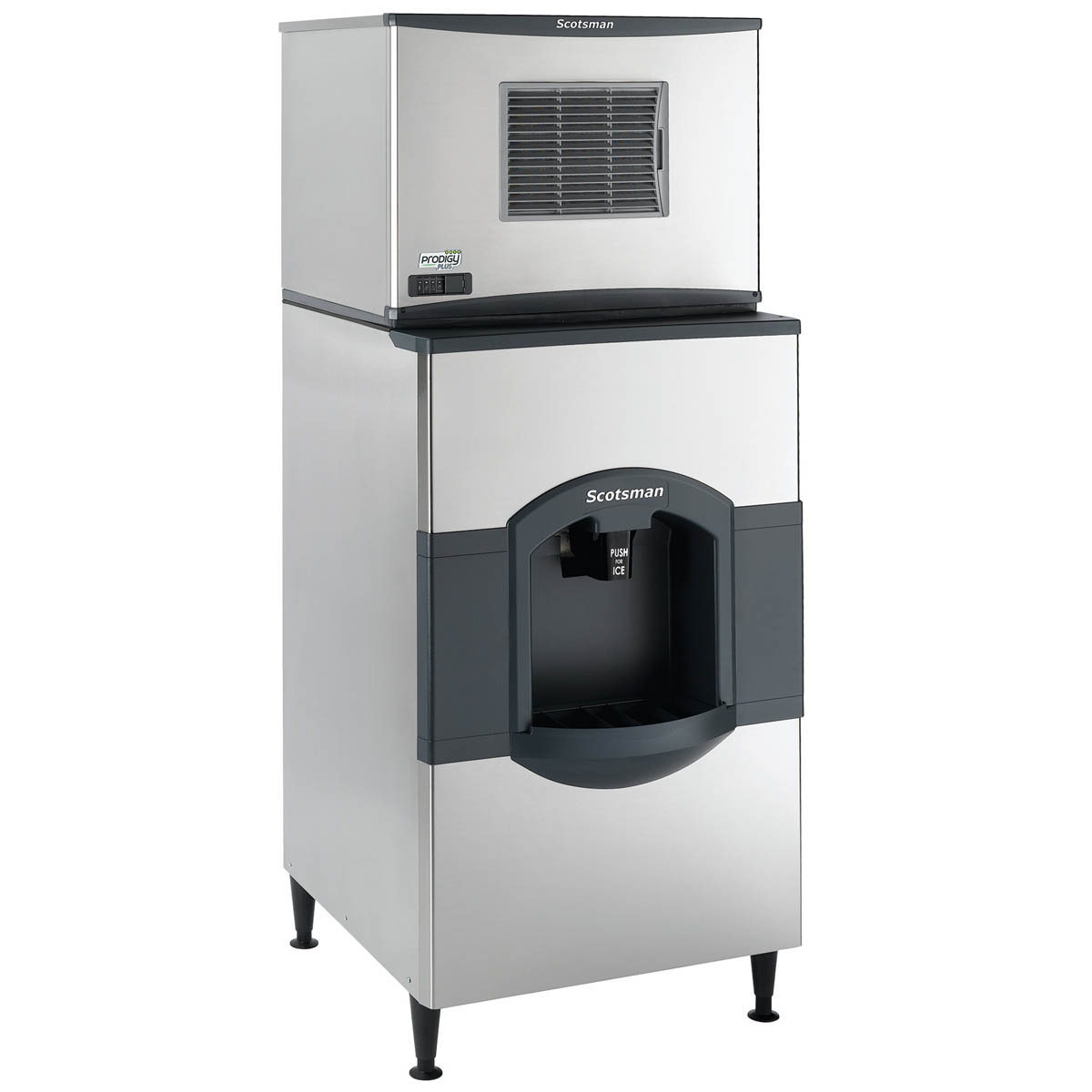 Scotsman MC0530MW-1/HD30B-1 Water-Cooled Full Cube 500 lbs Ice Maker with Ice Dispenser 180 lbs Storage