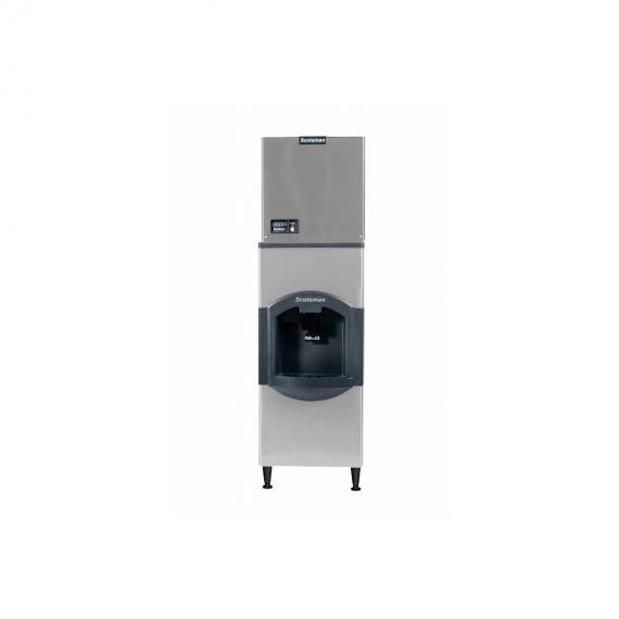Scotsman MC0322SW-1/HD22B-1 Half Cube Ice Maker with Ice Dispenser, 366 lb/Day, 344 lb Storage
