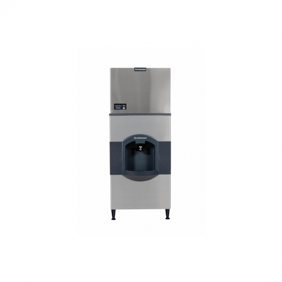 Scotsman MC0530MW-1/HD30B-1 Full Cube Ice Maker Machine with Ice Dispenser, 500 lb/Day, 180 lb Storage Bin