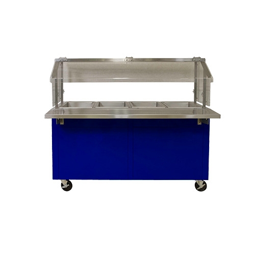 SecoSelect HC-61 Mobile Hot Food Serving Counter, 4 Pan Capacity - 63