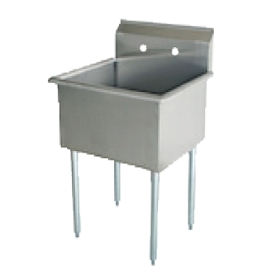 Serv-Ware BS1-1821 One Compartment Sink w/ Faucet Holes, 18