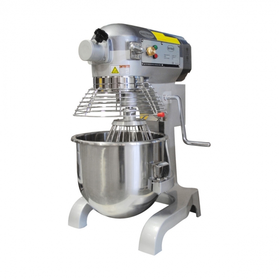 Serv-Ware PM20-PTO Floor Model 20-Qt Planetary Mixer with Timer and Accessories, #12 Hub, 3-Speed, 1-1/2 Hp
