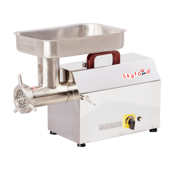 Skyfood SMG22F Countertop Economy Meat Grinder, 200 RPM, Stainless, #22, 1100W