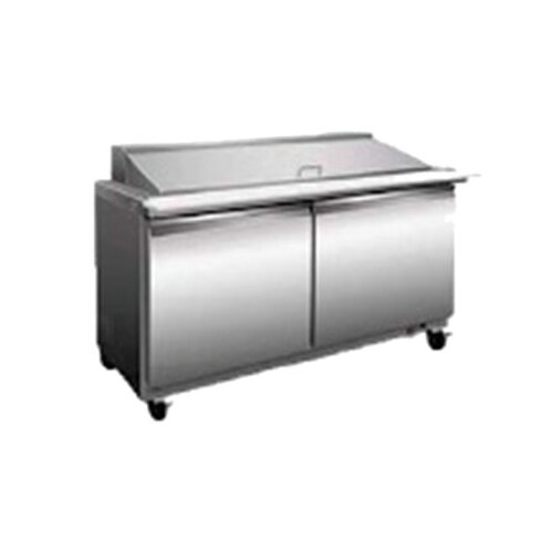 Serv-Ware SP60-24M-HC Mega Top Refrigerated Prep Table w/ 2 Doors, 2 Shelves, 15.5 Cu Ft