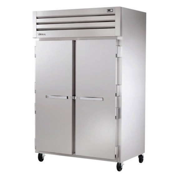 True STA2H-2S Two-Section Solid Swing Door Mobile Reach-In Heated Cabinet, Stainless Steel