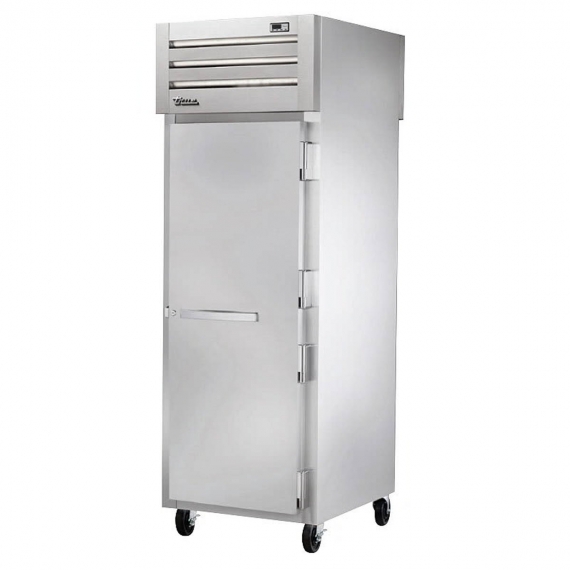 True STG1RPT-1S-1S-HC One Section Pass-Thru Refrigerator w/ Front Solid & Rear Solid Door, Stainless Steel Front-Aluminum Sides