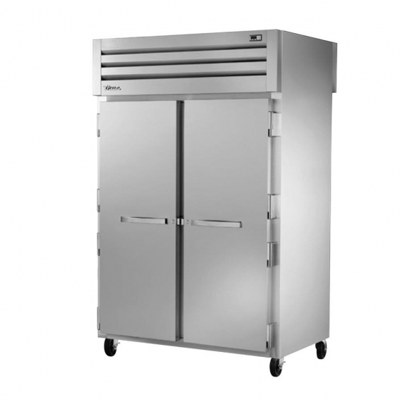 True STG2RPT-2S-2S-HC Two Section Pass-Thru Refrigerator w/ Front 2 Solid & Rear 2 Solid Doors, Stainless Steel Front-Aluminum Sides