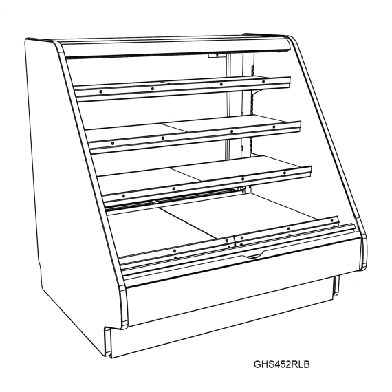 Structural Concepts GHS1252RLB (FLAT) Refrigerated Display Case