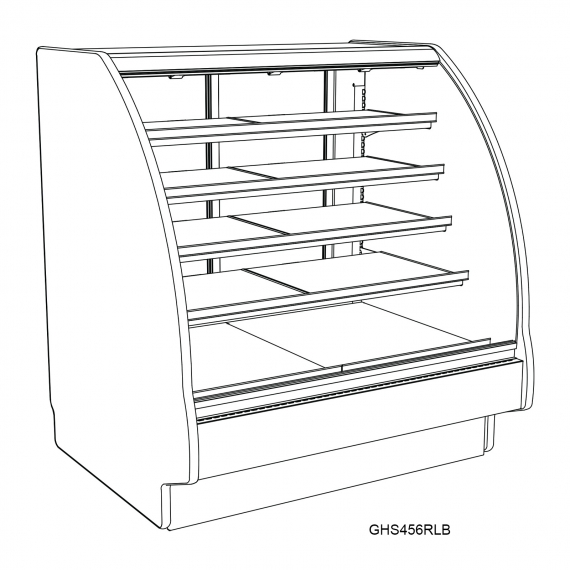 Structural Concepts GHS1256RLB (CURVED) Refrigerated Display Case