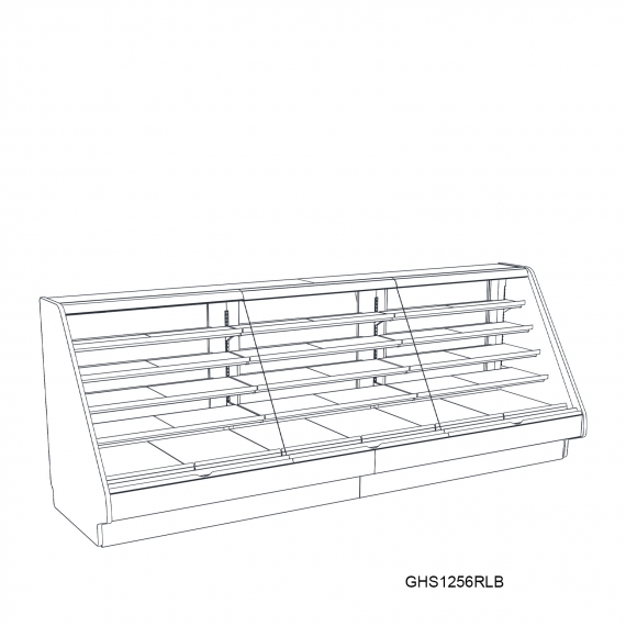 Structural Concepts GHS1256RLB (FLAT) Refrigerated Display Case