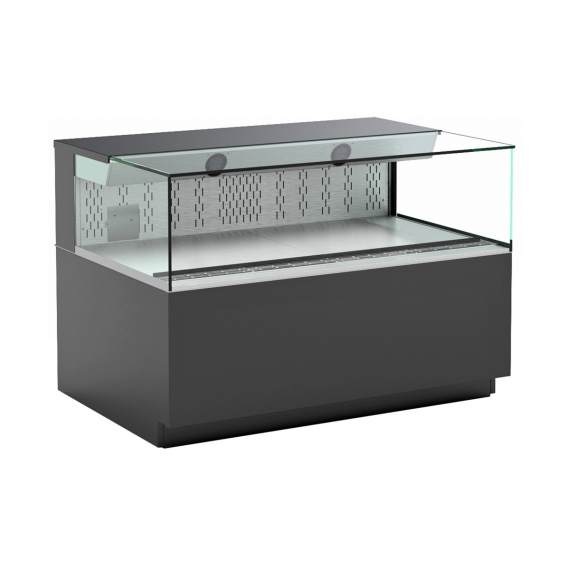 Structural Concepts NR3633HSSV Floor Model Self - Service Laminate Exterior Heated Deli Display Case, Squared Glass, Convection Heat - Deck Only