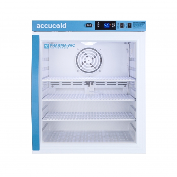 Accucold ARG1PV Pharma-Vac Series Medical Refrigerator, +2°C to +8°C, 1 cu. ft.