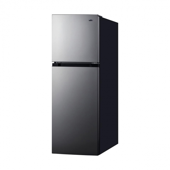 Summit FF102PL Two-Door Reach-In Refrigerator Freezer w/ 10.1 Cu. Ft., Glass Shelves, Black