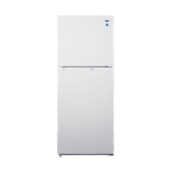 Summit FF1088W Two-Door Reach-In Refrigerator Freezer w/ 10.1 Cu. Ft., Glass Shelves, White