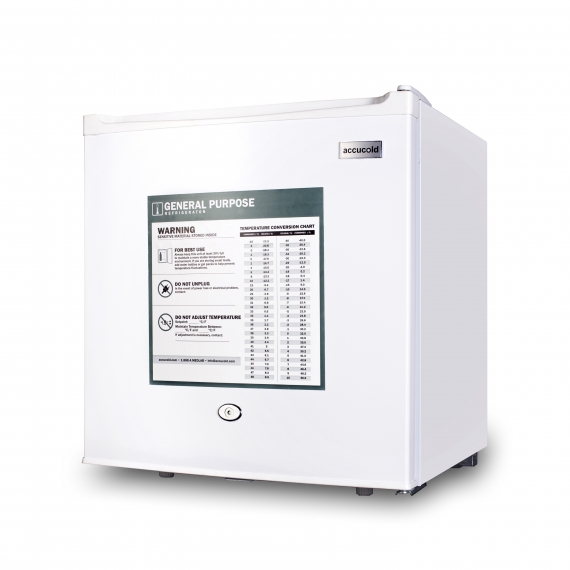 Accucold FFAR23LGP Solid Door Medical Refrigerator, 1.7 cu. ft.