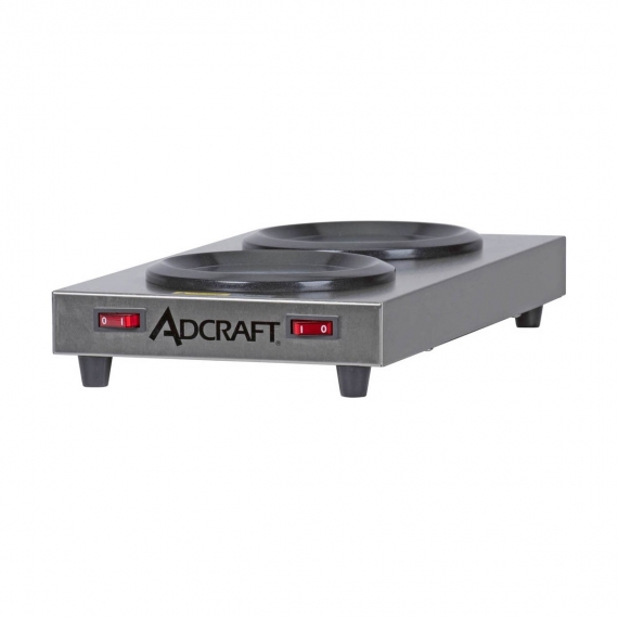 Adcraft SWP Side Warmer Plate With 2 Warmers, Manual On/off Switch (for Each Brewer), 120V