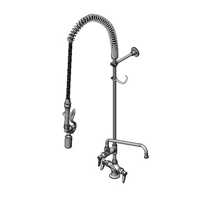 T&S Brass B-0113-12CRBJSW with Add On Faucet Pre-Rinse Faucet Assembly