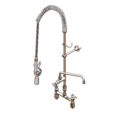 T&S Brass B-0123-12CRCVBC with Add On Faucet Pre-Rinse Faucet Assembly