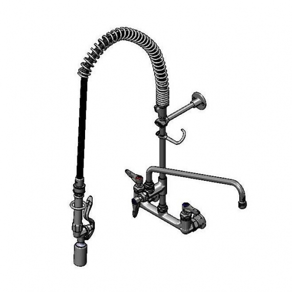 T&S Brass B-0133-16CRBJSX with Add On Faucet Pre-Rinse Faucet Assembly