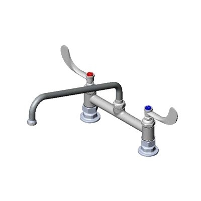 T&S Brass B-0221-WH4 Deck Mount Faucet
