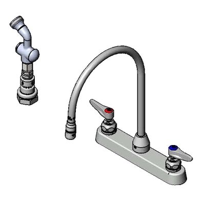 T&S Brass B-1172-T with Spray Hose Faucet