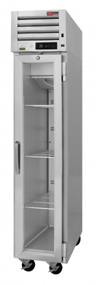 Turbo Air PRO-12R-G-N(-L) One Section Reach-In Refrigerator w/ Glass Door, Top Mount, Stainless Steel, 10 cu. ft.